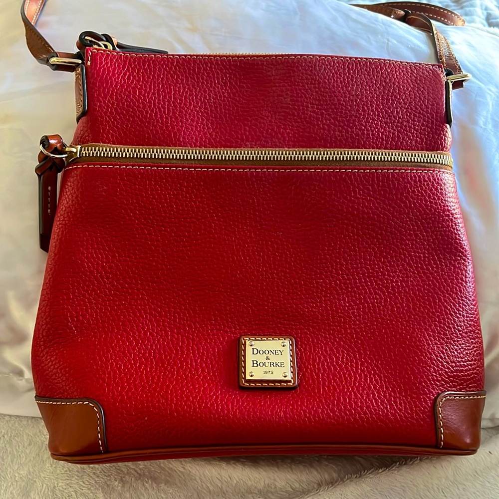 Kate Spade Red Pebbled Leather Shoulder Bag